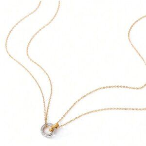 Mejuri Vermeil Linked Necklace silver and gold